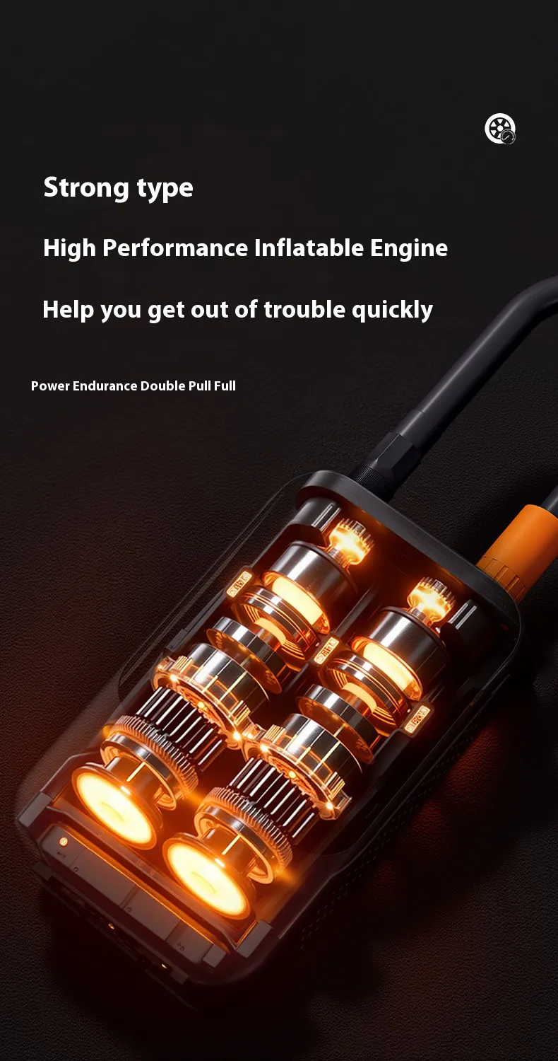 150PSI Portable Car Air Pump Electric Car Tire Car High Pressure Digital Display Inflatable Pump Built-in LED Light