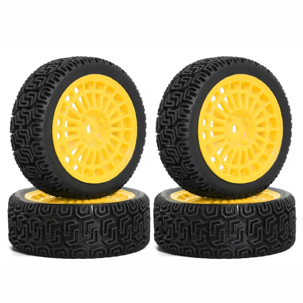 4PCS Upgraded RC Car Parts Wheel Tires for 70mm RV 1/10 Tamiya xv02 RC Car Vehicle Models Accessories