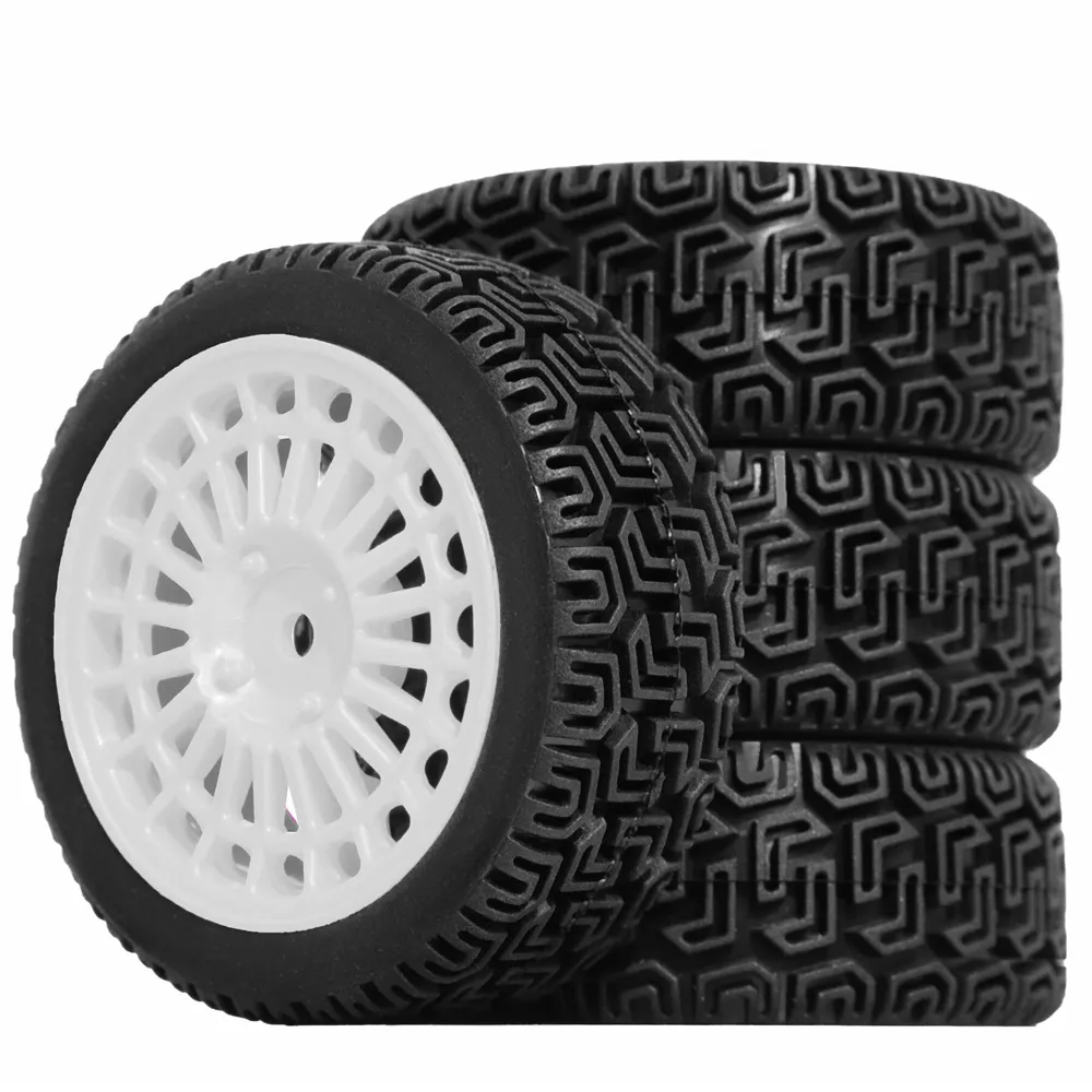 4PCS Upgraded RC Car Parts Wheel Tires for 70mm RV 1/10 Tamiya xv02 RC Car Vehicle Models Accessories