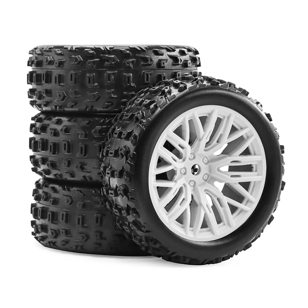 4PCS Upgraded Tires Wheel Rims for ARRMA TYPHON GROM ARA2106 1/18 2S RC Cars Vehicles Models Spare Parts Accessories W208