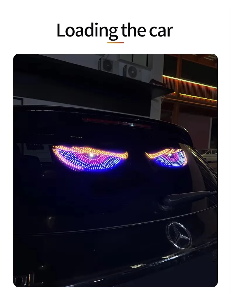Universal Car Devil's Eye Decorative Light USB 5V Eye Decorative Light With 11 Modes Big Eyes Decorative LED Lamp Universal Car Devil's Eye Decorative Light USB 5V Eye Decorative Light With 11 Modes Big Eyes Decorative LED Lamp