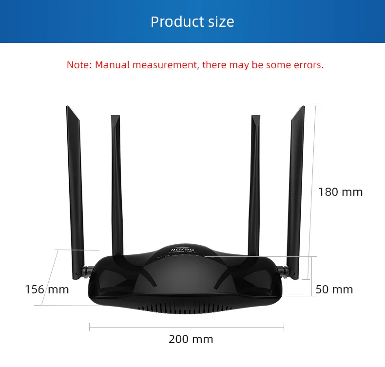 4G 5G CPE Wireless Router 300Mbps High-Speed 4 High-Gain Antennas 32 Users LAN WAN Ports SIM Card Slot Plug and Play Secure Encryption Heat Dissipation