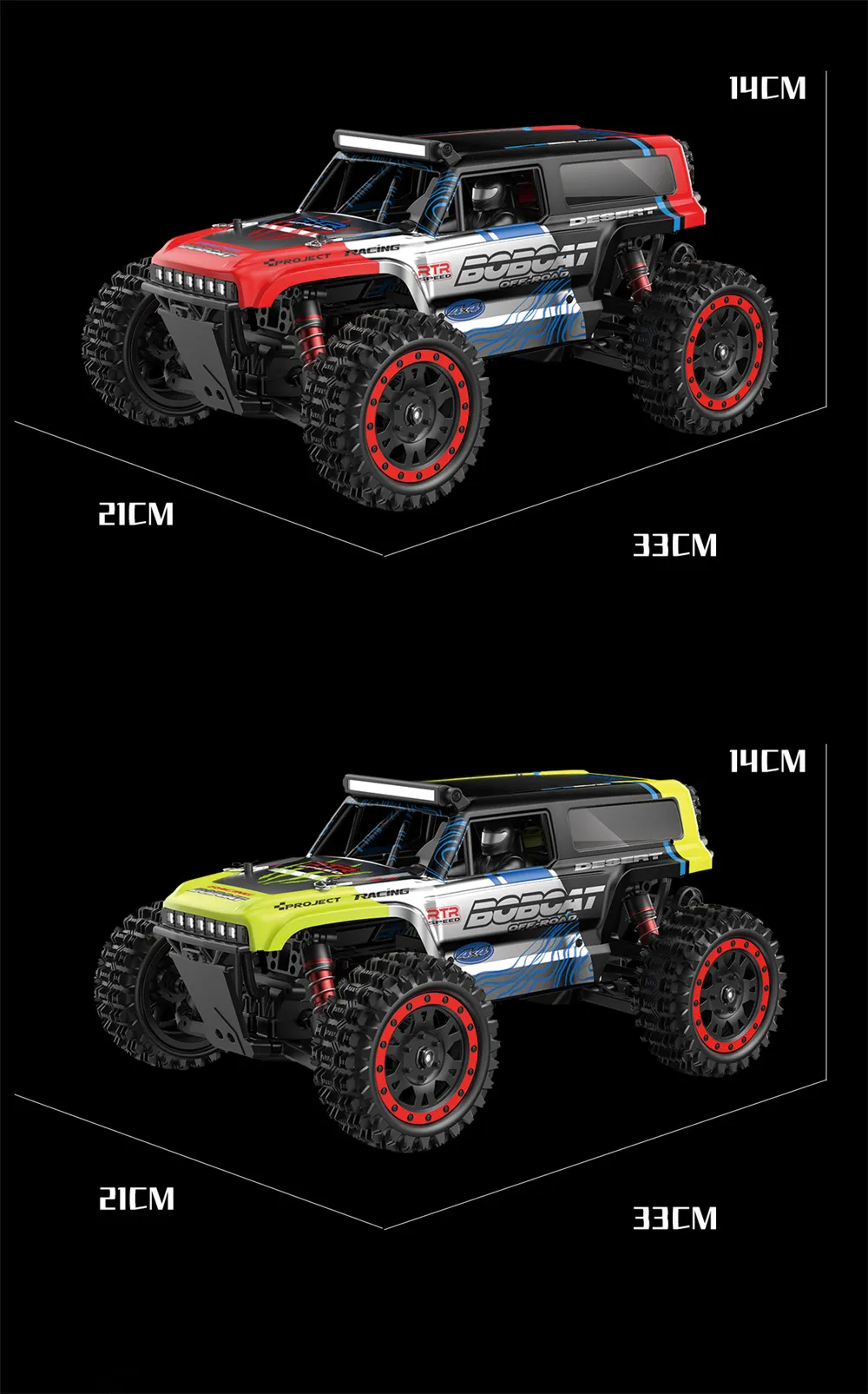 Funsky BOCAT S912 PRO RTR 1/16 2.4G 4WD 55km/h Brushless RC Car Short Course Off-Road Rally High Speed Racer Truck LED Light Vehicles Models Metal Differential Driven Shaft Toys