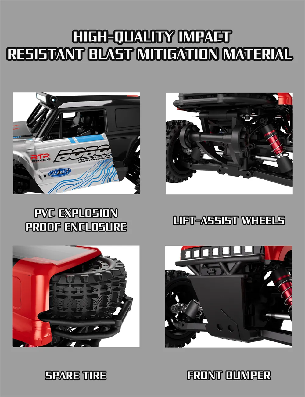 Funsky BOCAT S912 PRO RTR 1/16 2.4G 4WD 55km/h Brushless RC Car Short Course Off-Road Rally High Speed Racer Truck LED Light Vehicles Models Metal Differential Driven Shaft Toys