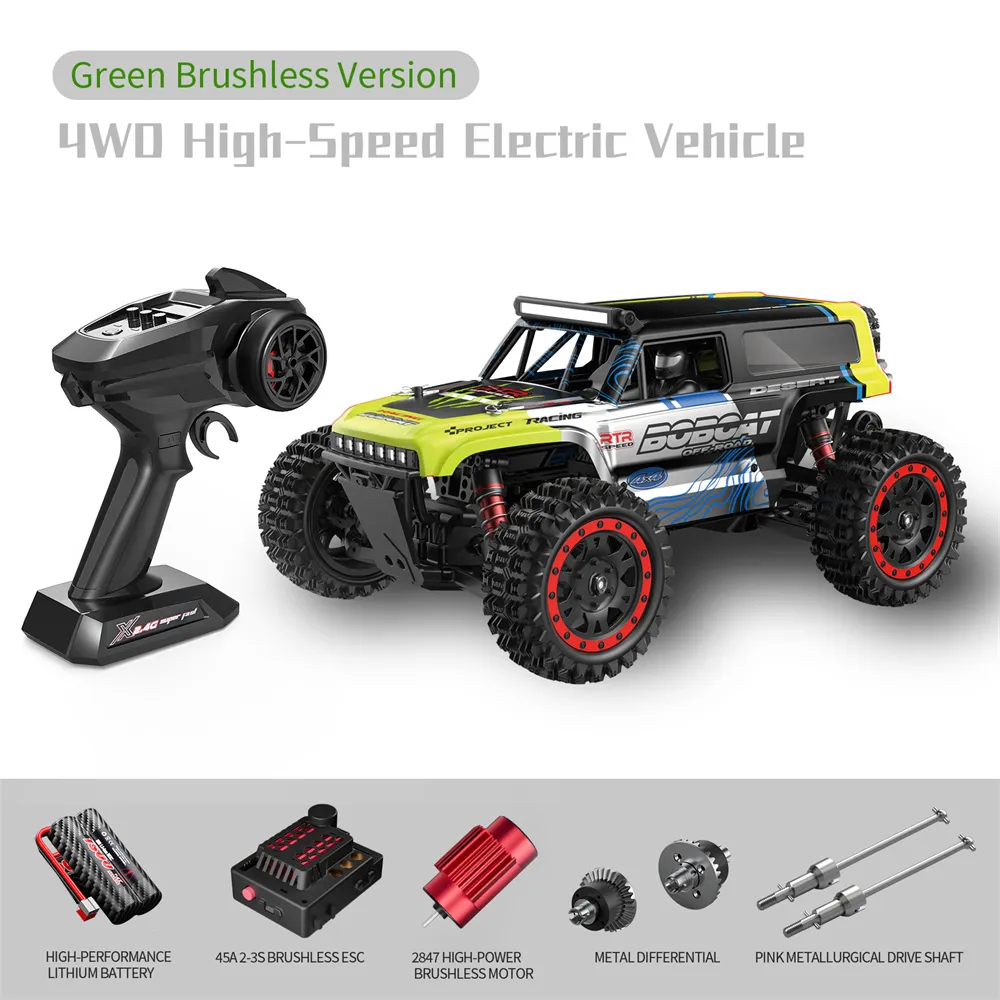 Funsky BOCAT S912 PRO RTR 1/16 2.4G 4WD 55km/h Brushless RC Car Short Course Off-Road Rally High Speed Racer Truck LED Light Vehicles Models Metal Differential Driven Shaft Toys