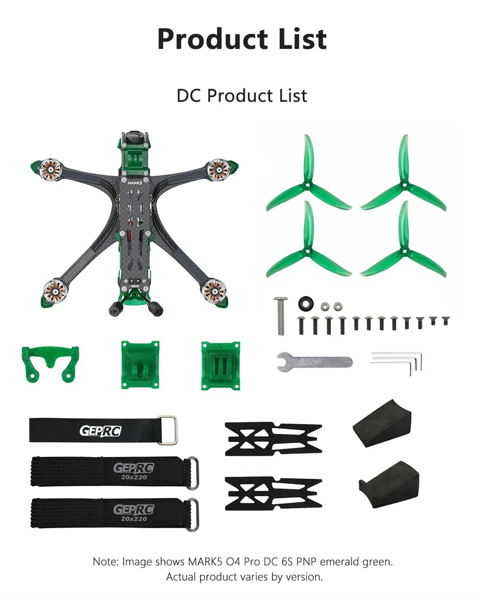 GEPRC MARK5 DC O4 Pro 230mm 5 Inch 6S GPS RC FPV Racing Drone PNP BNF with 2107.5 1960KV Motor GEPRC MARK5 DC O4 Pro 230mm 5 Inch 6S GPS RC FPV Racing Drone PNP BNF with 2107.5 1960KV Motor