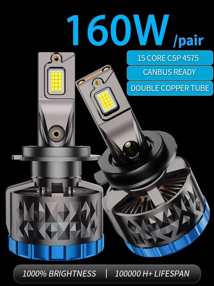 Infitary Pair Car LED Headlight Modification 160W Per Pair Lamp Bulb 6500K Bright White Car Lights IP68 Waterproof Rating Infitary Pair Car LED Headlight Modification 160W Per Pair Lamp Bulb 6500K Bright White Car Lights IP68 Waterproof Rating