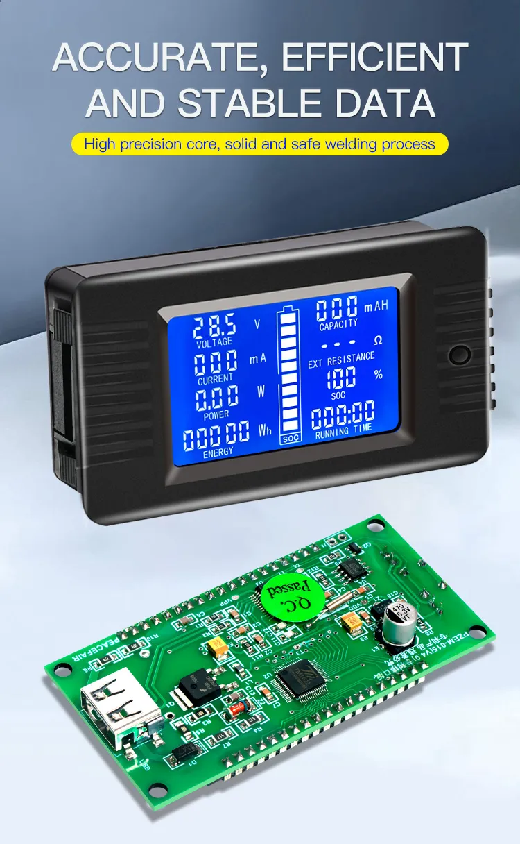 Peacefair PZEM-015 Car Battery Tester Multifunctional DC 120V Voltmeter Ammeter 100A-500A Capacity 0.5M USB Cable Resistance Voltmeter Monitor Peacefair PZEM-015 Car Battery Tester Multifunctional DC 120V Voltmeter Ammeter 100A-500A Capacity 0.5M USB Cable Resistance Voltmeter Monitor