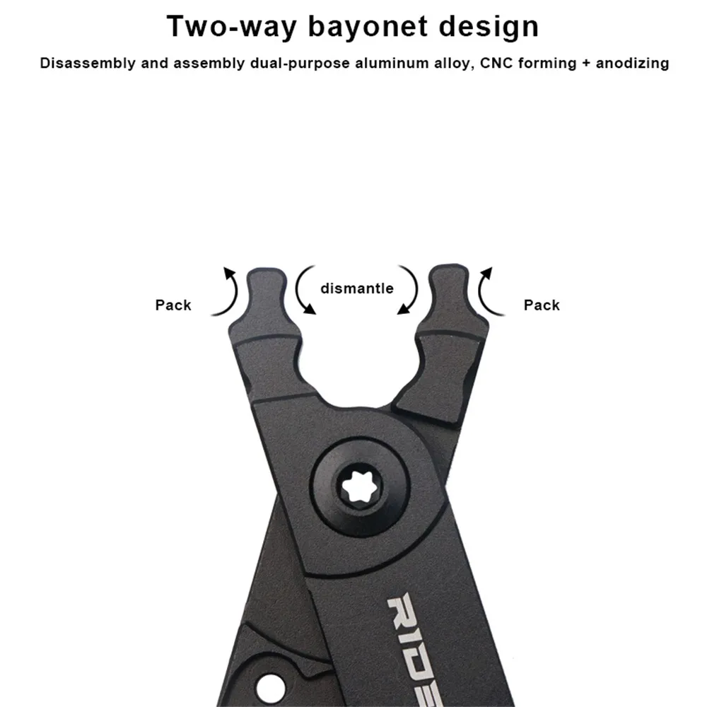 RIDERACE Aluminum Alloy Bicycle Chain Pliers Mini MTB Bike Quick Removal Install Plier Cycling Chain Buckle Open Close Clamp Repair Tools
