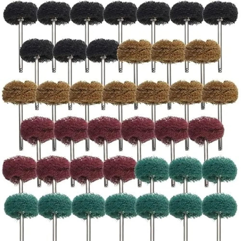 40 Pack Abrasive Buffing Polishing Wheel Set 1 Inch Fine Medium Coarse Grit Rotary Tool Accessories Rust Removal Metal Jewelry Polishing 40 Pack Abrasive Buffing Polishing Wheel Set 1 Inch Fine Medium Coarse Grit Rotary Tool Accessories Rust Removal Metal Jewelry Polishing