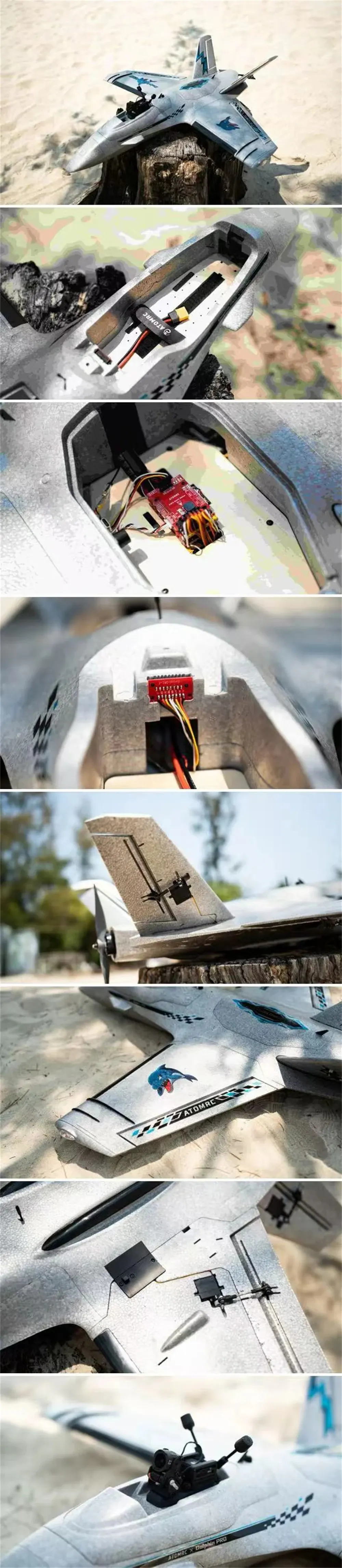 ATOMRC Dolphin Pro 800mm Wingspan EPP FPV Airplane Fixed Wing KIT/ PNP+S/ RTH ATOMRC Dolphin Pro 800mm Wingspan EPP FPV Airplane Fixed Wing KIT/ PNP+S/ RTH