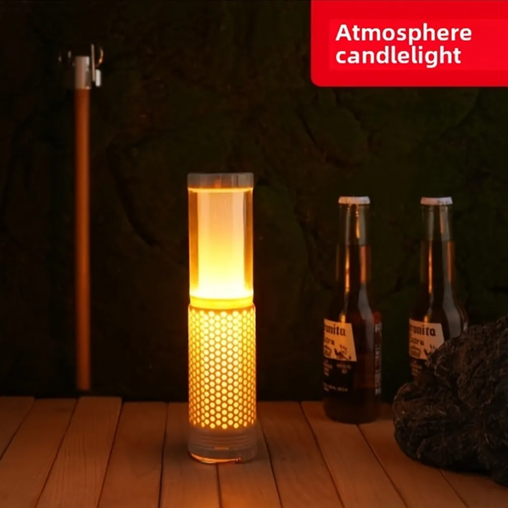 IPRee Rechargeable Honeycomb Camping Light Multi-functional Portable Telescopic Waterproof Work Flashlights for Camping Tent Light Outdoor Adventure Hiking