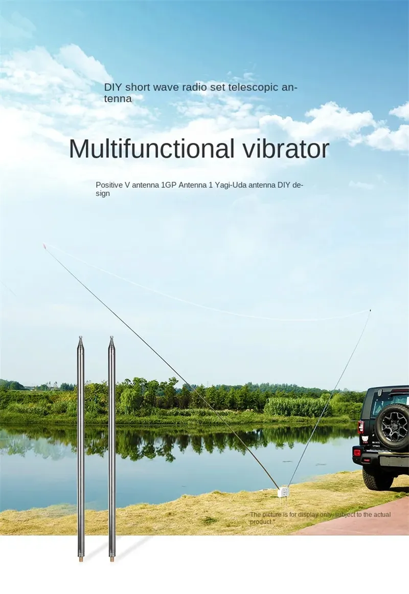 Stainless Steel Whip Antenna 5.6m Long Retractable M10 Connector DIY HF Radio GP Antenna High Strength Rust Free Multi Section Design