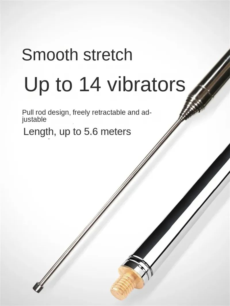 Stainless Steel Whip Antenna 5.6m Long Retractable M10 Connector DIY HF Radio GP Antenna High Strength Rust Free Multi Section Design