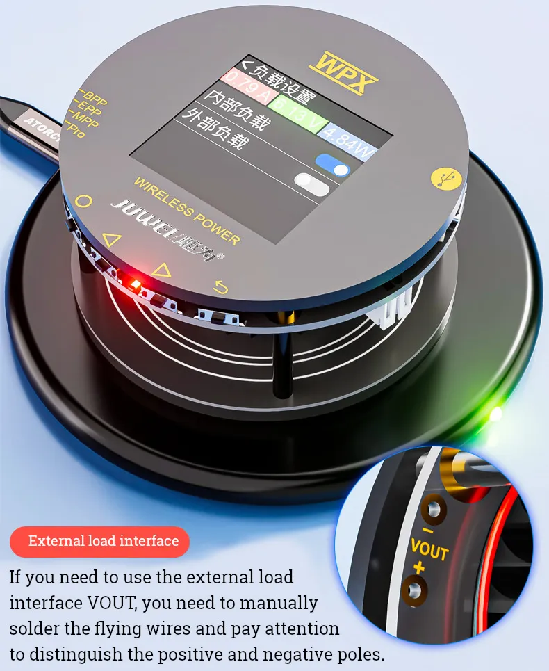 ATORCH WPX-5 Wireless Charging Tester Magnetic Test Multi-functional BPP-EPP-MPP 25W Fast Charging Debugger Repair Support 5W/7.5W/10W/15W Automatic Detection ATORCH WPX-5 Wireless Charging Tester Magnetic Test Multi-functional BPP-EPP-MPP 25W Fast Charging Debugger Repair Support 5W/7.5W/10W/15W Automatic Detection