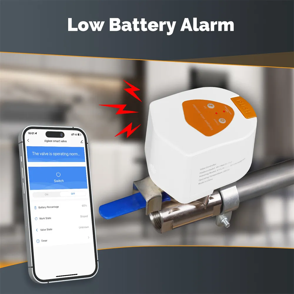 MOES Tuya ZigBe Smart Water Gas Valve Controller DN15/DN20 Low Power Alarm APP Remote Control Voice Control with Alexa Google Home MOES Tuya ZigBe Smart Water Gas Valve Controller DN15/DN20 Low Power Alarm APP Remote Control Voice Control with Alexa Google Home