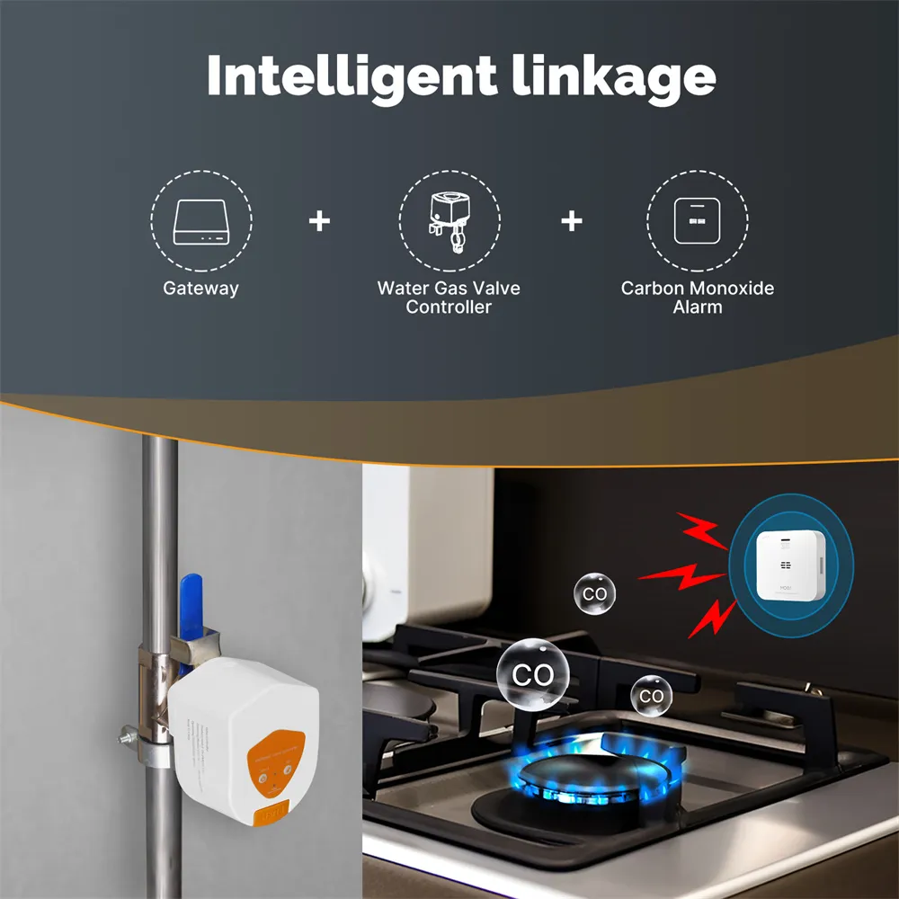 MOES Tuya ZigBe Smart Water Gas Valve Controller DN15/DN20 Low Power Alarm APP Remote Control Voice Control with Alexa Google Home MOES Tuya ZigBe Smart Water Gas Valve Controller DN15/DN20 Low Power Alarm APP Remote Control Voice Control with Alexa Google Home