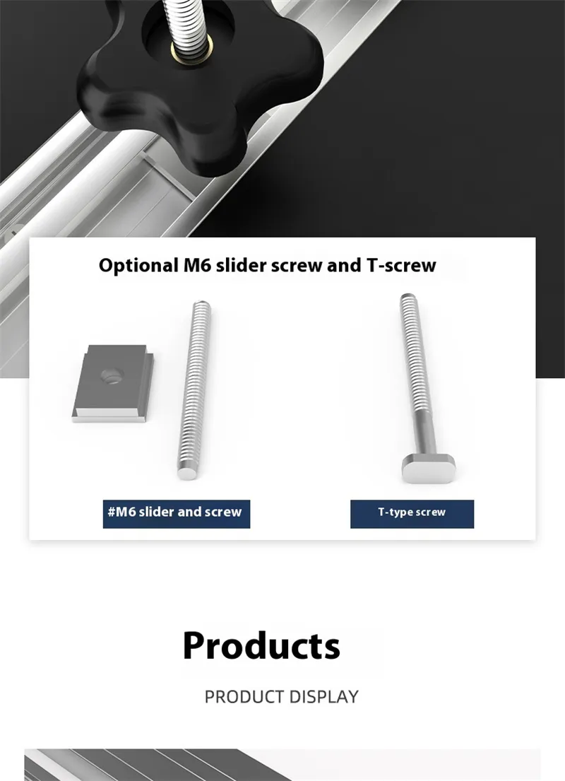 2PCS Aluminum Alloy 2 In 1 Combo Universal T Tracks Miter Miter Slot Rails with with Predrilled Mounting Holes and Accessories