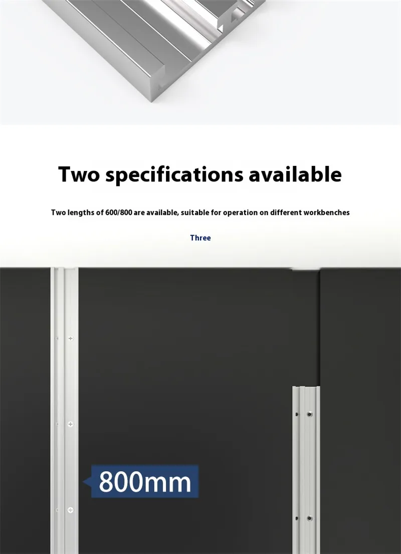 2PCS Aluminum Alloy 2 In 1 Combo Universal T Tracks Miter Miter Slot Rails with with Predrilled Mounting Holes and Accessories