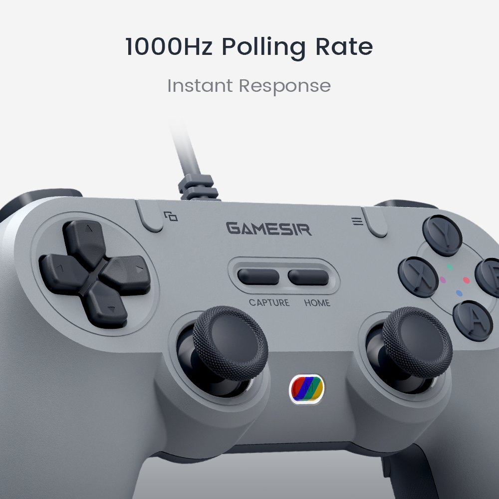 GameSir Tegenaria Lite Controler de joc simetric cu fir Retro 1000Hz Rate de interogare Motoare asimetrice duble pentru comutator Android iOS PC Steam