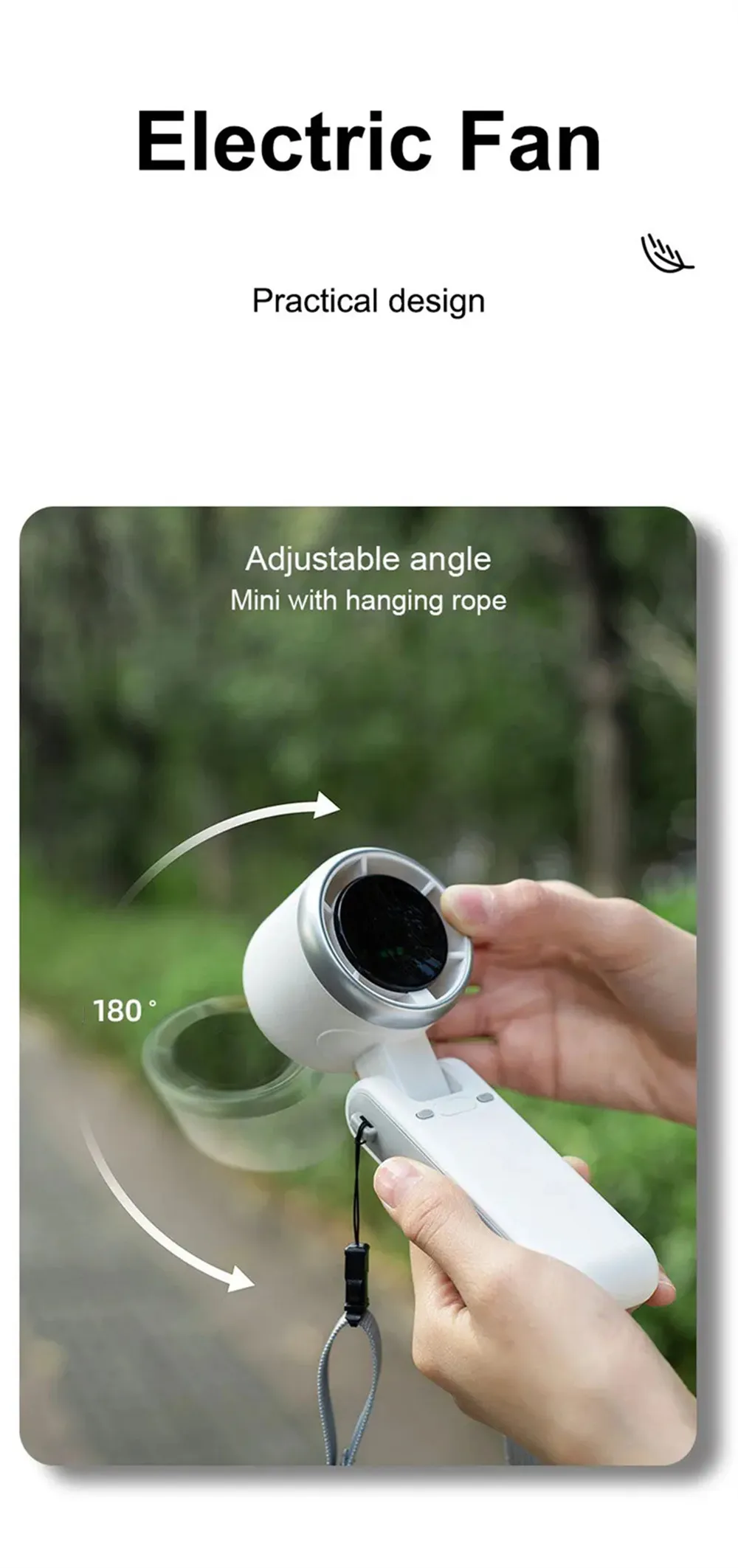 IPRee Handheld Mini Electric Fan Turbo Foldable Portable Neck Hanging Fans 5 Speed Rechargeable Fan Display Screen Angle Adjustable IPRee Handheld Mini Electric Fan Turbo Foldable Portable Neck Hanging Fans 5 Speed Rechargeable Fan Display Screen Angle Adjustable