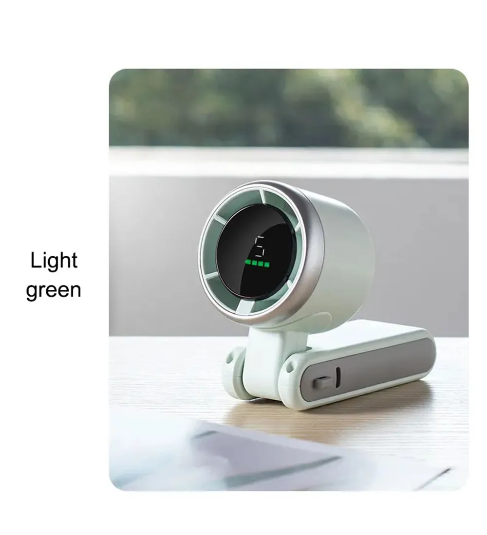 IPRee Handheld Mini Electric Fan Turbo Foldable Portable Neck Hanging Fans 5 Speed Rechargeable Fan Display Screen Angle Adjustable IPRee Handheld Mini Electric Fan Turbo Foldable Portable Neck Hanging Fans 5 Speed Rechargeable Fan Display Screen Angle Adjustable