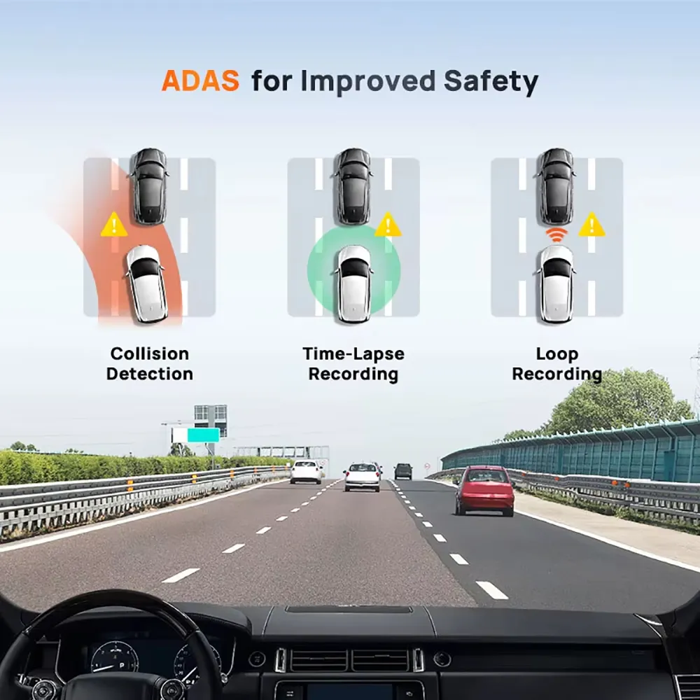 70mai A510 Dual Dash Cam 1944P Front Camera 1080P Rear Camera HDR GPS ADAS 4G Connectivity Car DVR 24H Parking Support GPS