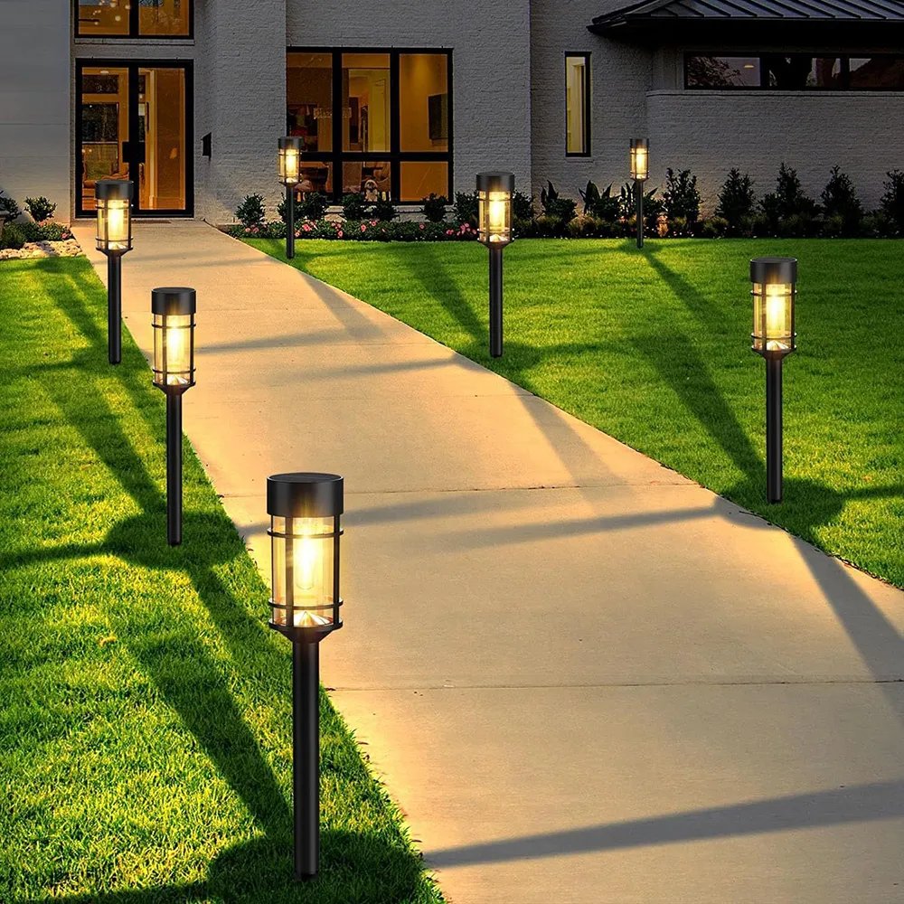 Elfeland Solar Tungsten Filament Lawn Light 21.5 Tall LED Garden Spike Lamp IP65 Waterproof Rechargeable Solar Pathway Lighting Elfeland Solar Tungsten Filament Lawn Light 21.5 Tall LED Garden Spike Lamp IP65 Waterproof Rechargeable Solar Pathway Lighting