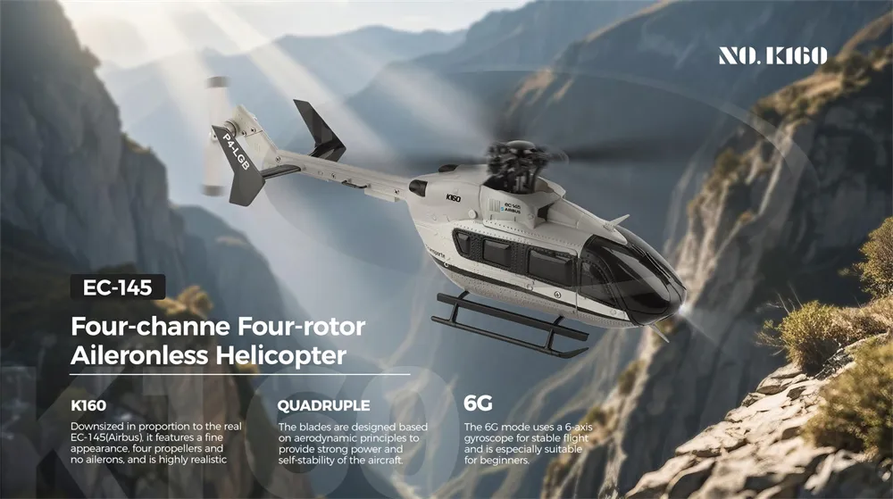XK K160 2.4G 4CH 6-Axis Gyro Altitude Hold Brushless Motor Military Green Flybarless RC Helicopter RTF XK K160 2.4G 4CH 6-Axis Gyro Altitude Hold Brushless Motor Military Green Flybarless RC Helicopter RTF