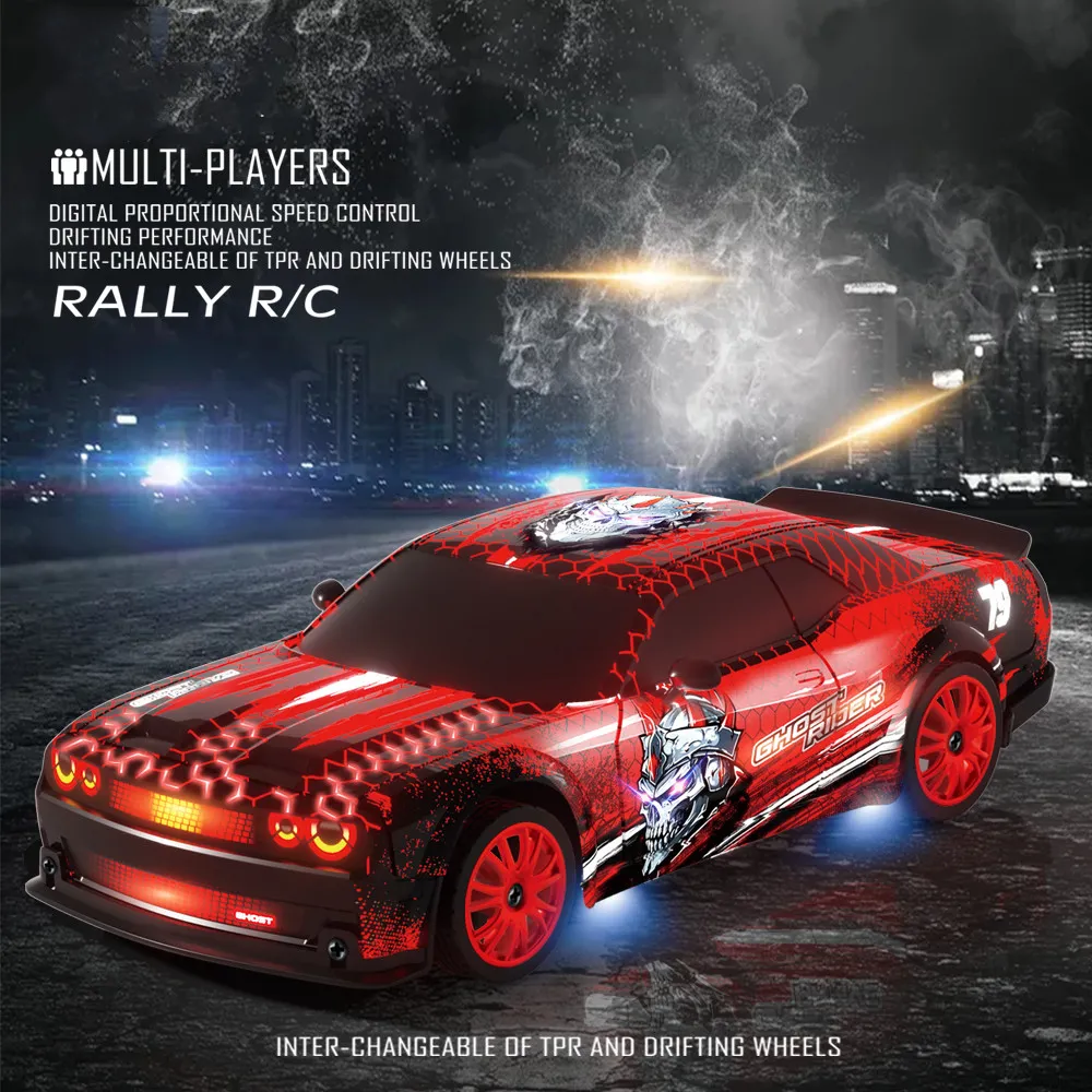 HB Toys SC24A24 RTR 1/24 2.4G 4WD Drift RC Car High Speed On Road Racing LED Light Mini Racing Radio Controlled Vehicles Models
