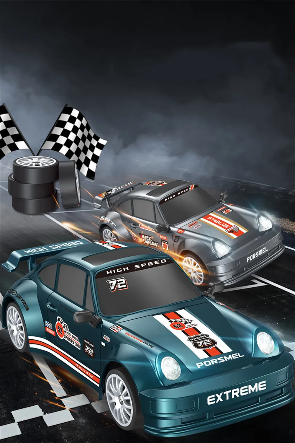 JZY X60 RTR 1/24 2.4G 4WD Drift RC Mini Race Car LED Light Radio Control High Speed Motor Road Racing Vehicle Model Boys Gifts Toys