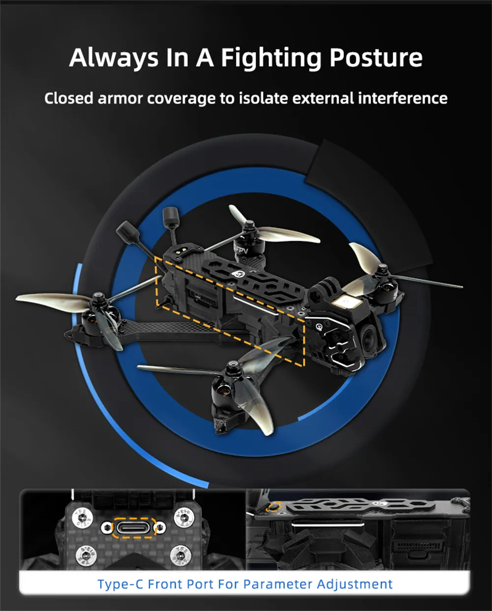 SEQURE SQFPV Heison V2 5X 5D Freestyle 5 Inch 6S 8S Cine FPV Racing Drone with M10 GPS DJI O4 Pro Air Unit Digital HD System