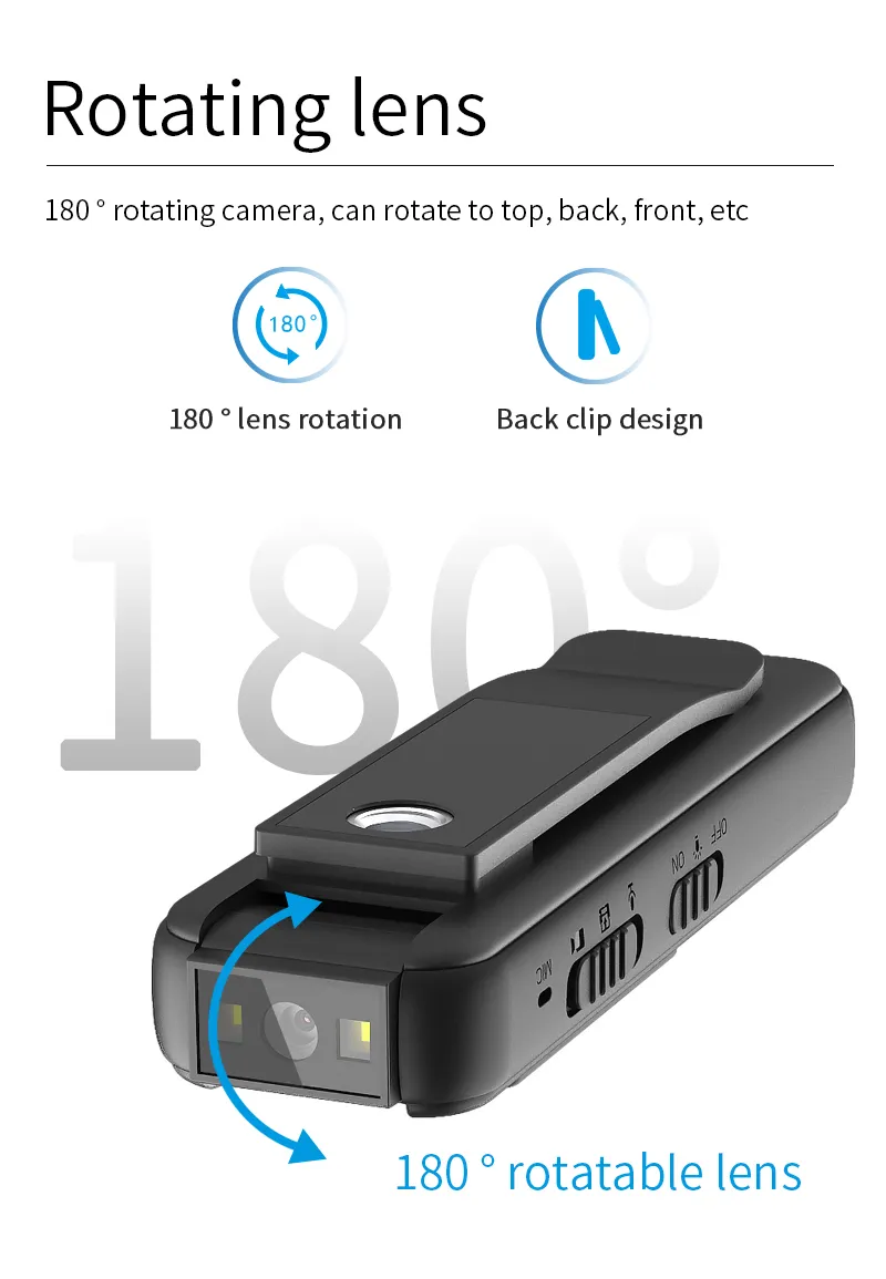 CS08 Camera with Screen Sports Digital Video Recorder HD 1080P Outdoor Bicycle Video Recorder Security Camera