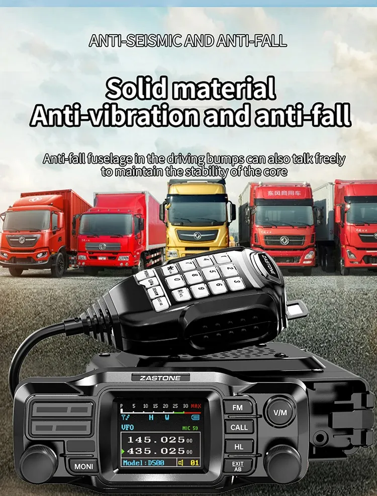 ZASTONE D500 Dual Band Mobile Radio 137-174MHz 400-470MHz 25W High Power 1052 Memory Channels LCD Screen Encryption Technology Secure Communication ZASTONE D500 Dual Band Mobile Radio 137-174MHz 400-470MHz 25W High Power 1052 Memory Channels LCD Screen Encryption Technology Secure Communication