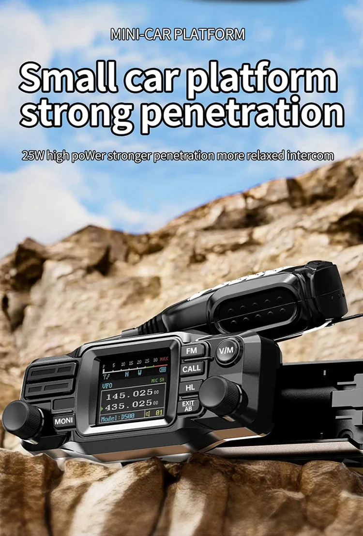ZASTONE D500 Dual Band Mobile Radio 137-174MHz 400-470MHz 25W High Power 1052 Memory Channels LCD Screen Encryption Technology Secure Communication ZASTONE D500 Dual Band Mobile Radio 137-174MHz 400-470MHz 25W High Power 1052 Memory Channels LCD Screen Encryption Technology Secure Communication