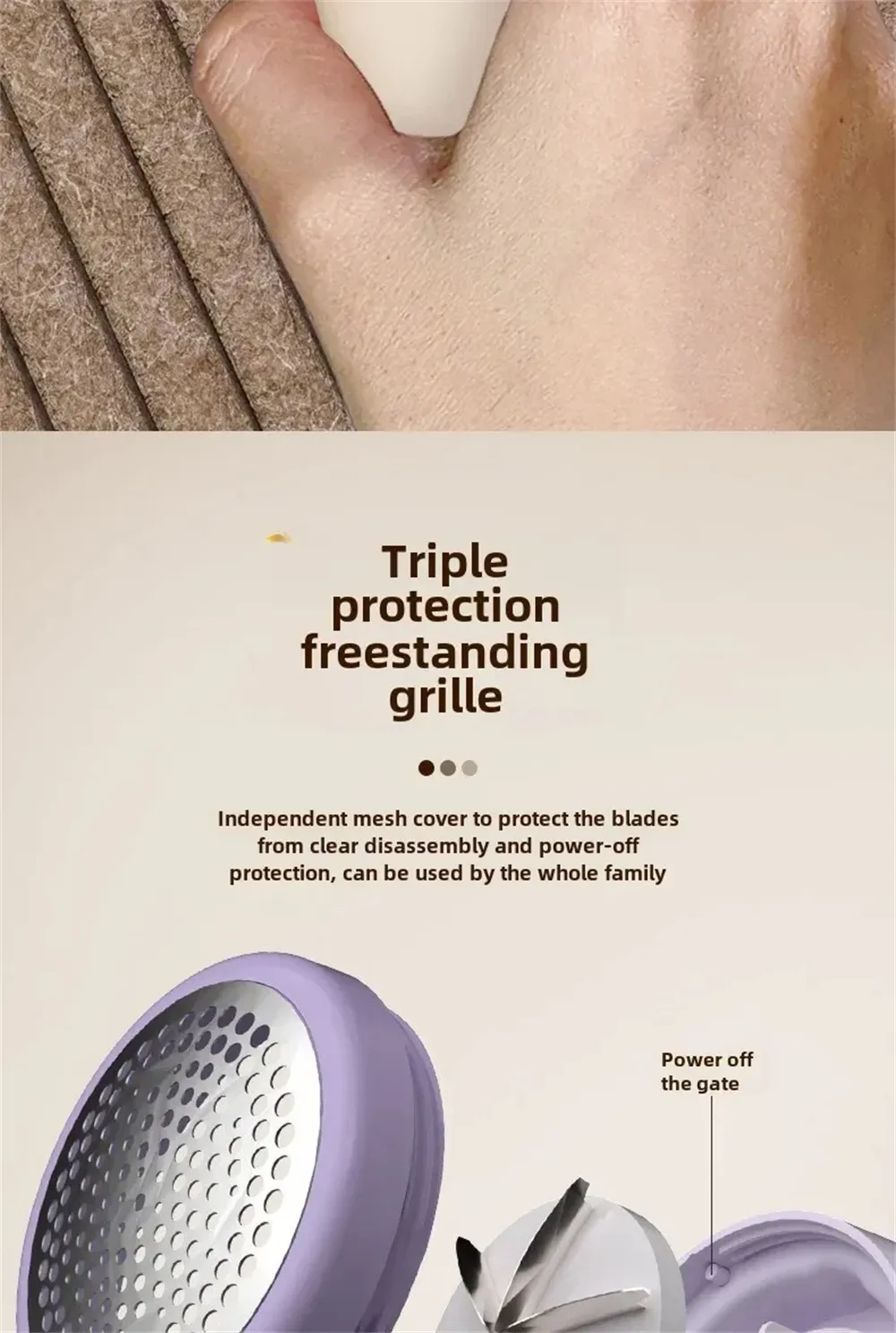 Tevorex USB Rechargeable Electric Lint Remover With Intelligent Digital Display,Clothes Shaver, Portable Hairball Remover