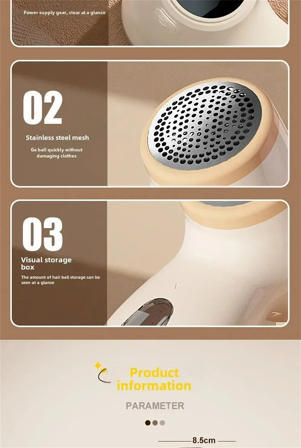 Tevorex USB Rechargeable Electric Lint Remover With Intelligent Digital Display,Clothes Shaver, Portable Hairball Remover