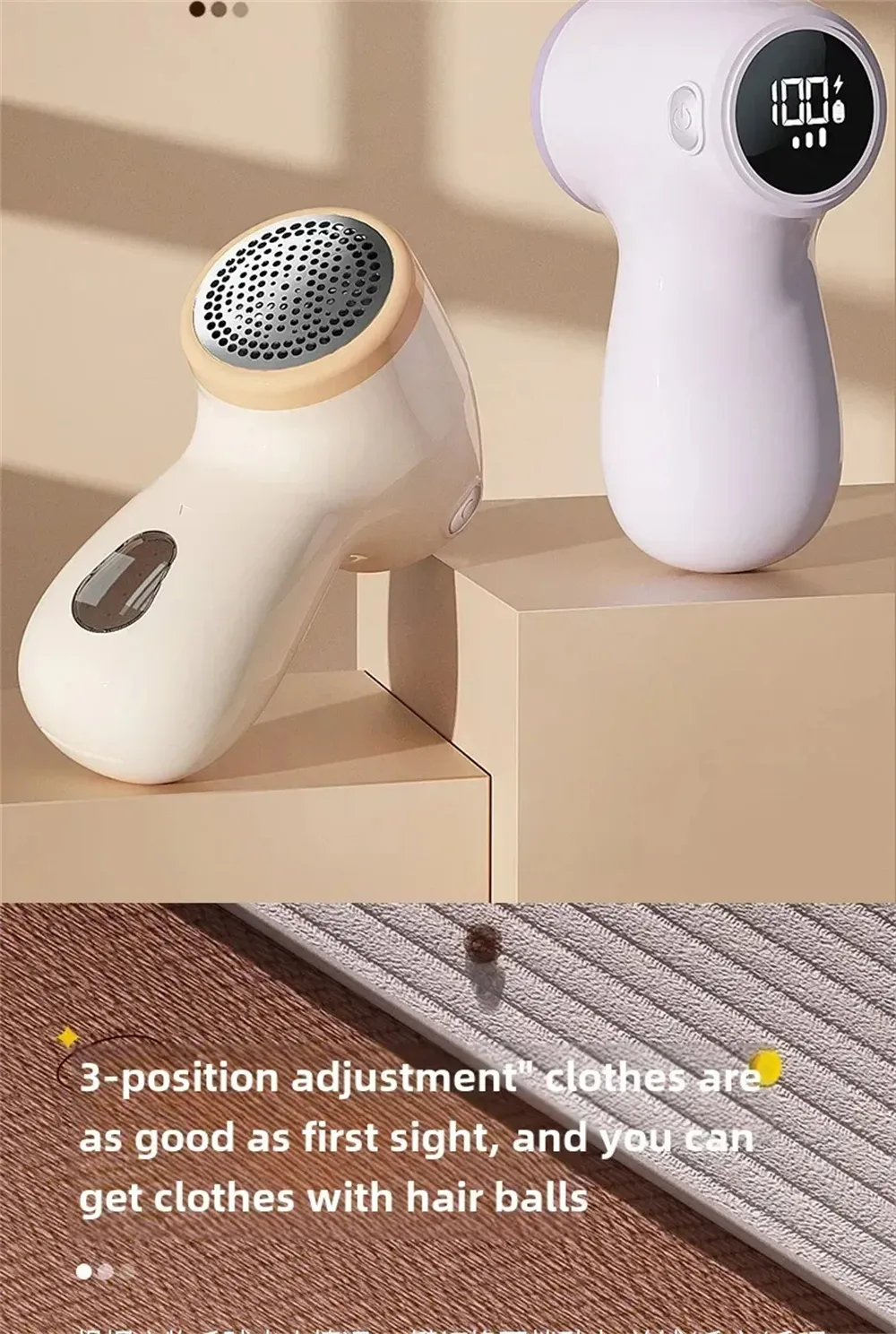 Tevorex USB Rechargeable Electric Lint Remover With Intelligent Digital Display,Clothes Shaver, Portable Hairball Remover