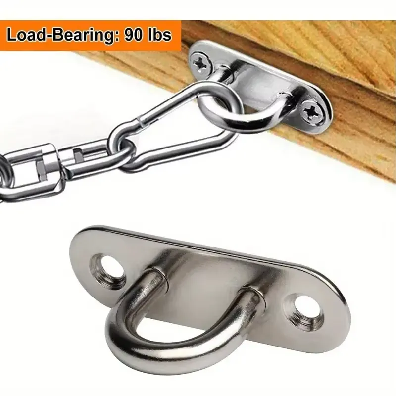 Marine Grade Stainless Steel Oval Eye Plate 304 Anti Corrosion Fastening Kit for Shade Sail Installation Boat Rigging Load Capacity 90 lbs Anchor