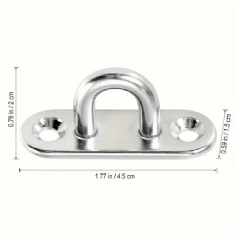 Marine Grade Stainless Steel Oval Eye Plate 304 Anti Corrosion Fastening Kit for Shade Sail Installation Boat Rigging Load Capacity 90 lbs Anchor