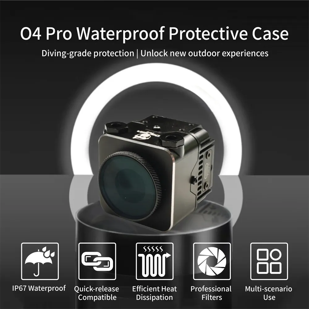 DarwinFPV O4 Pro CNC Aluminum Waterproof Protective Case IP67 for DJI O4 Pro