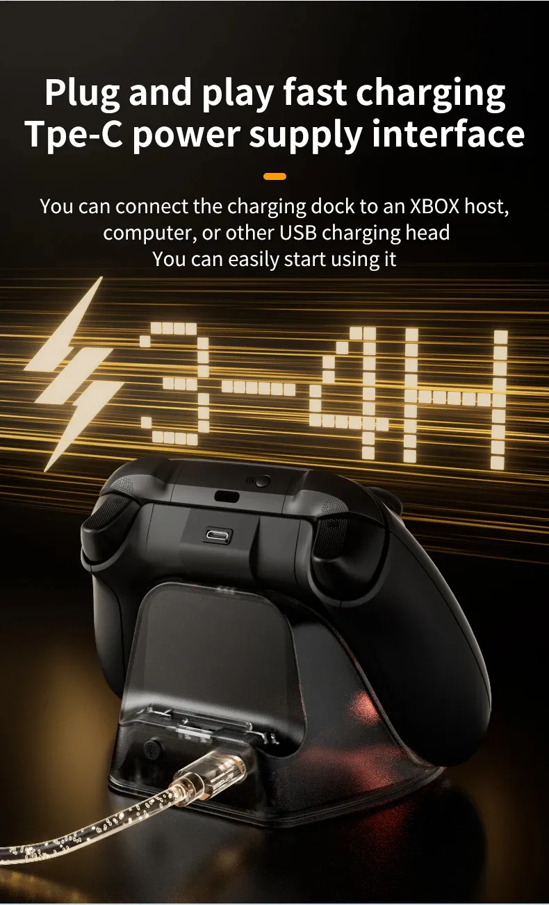 AOLION AL-XB2316 Wireless Charger Dock for Xbox Series X S/ONE X/S Game Controller Base Holder Game Accessory