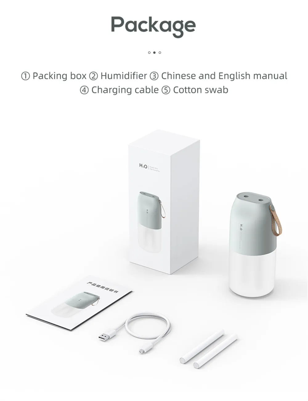 Tevorex 300ml Dual Sprayer Air Humidifier 2000mAh USB Rechargeable Battery Wireless Aroma Mist Maker Fogger Diffuser Light Umidificador