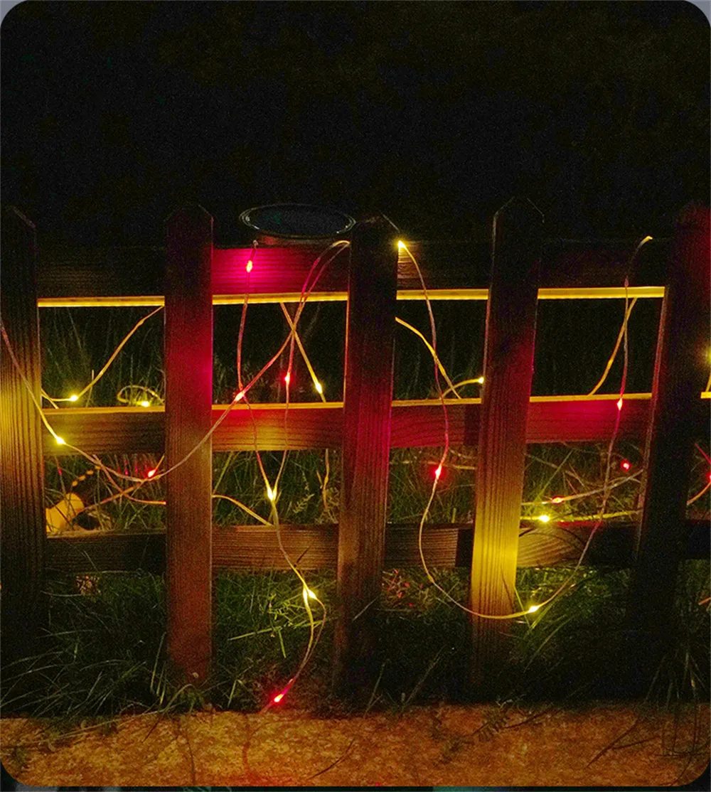 Elfeland LED Solar Lawn Lights with Built-in 8m LED Light String Waterproof Outdoor Pathway Patio Backyard Villa Garden Decoration Light Elfeland LED Solar Lawn Lights with Built-in 8m LED Light String Waterproof Outdoor Pathway Patio Backyard Villa Garden Decoration Light