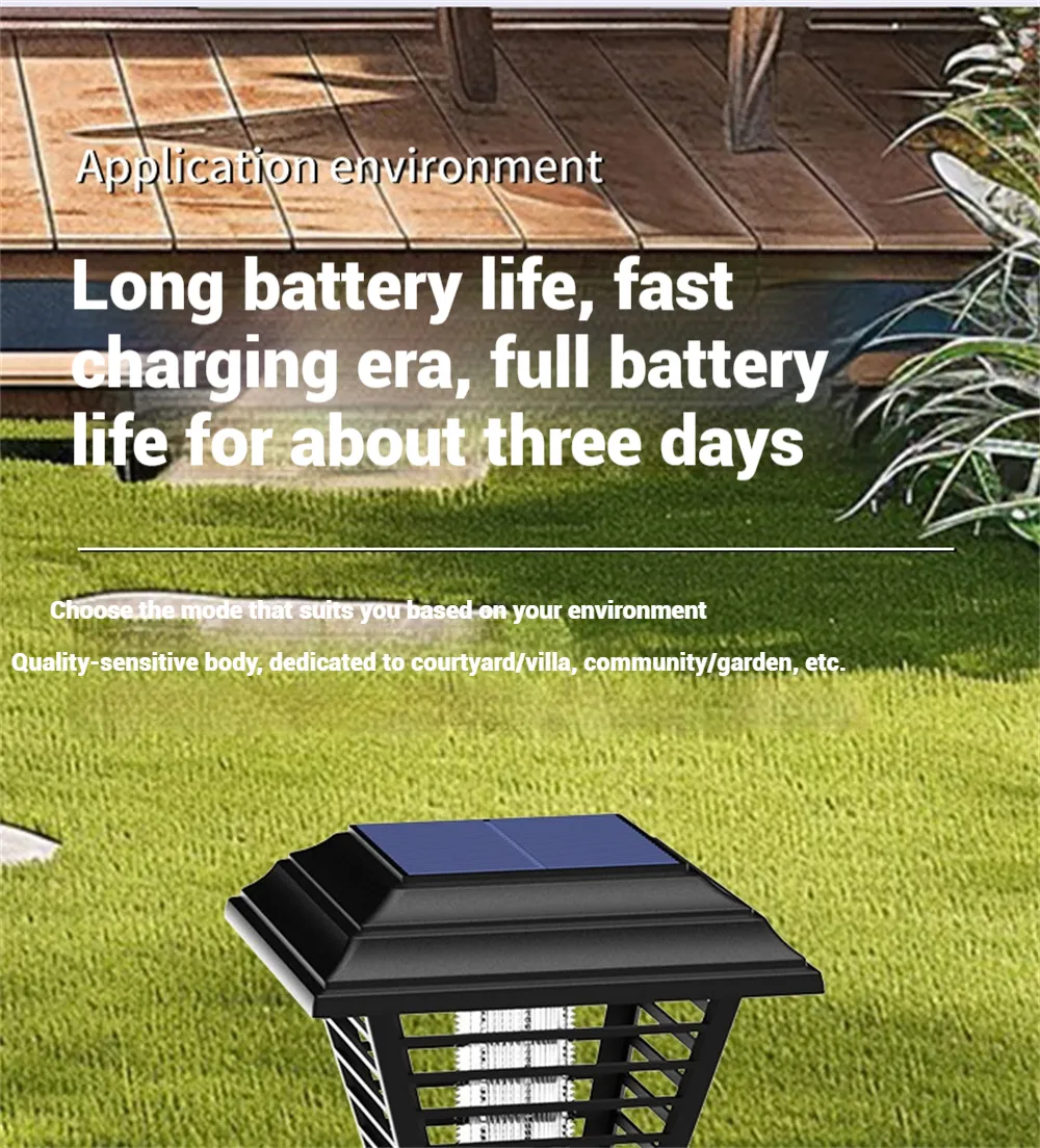 Elfeland Solar Powered Mosquito Zapper LED Lawn Light Dual-Mode Outdoor Bug Killer and Garden Lighting IPX5 Waterproof Elfeland Solar Powered Mosquito Zapper LED Lawn Light Dual-Mode Outdoor Bug Killer and Garden Lighting IPX5 Waterproof