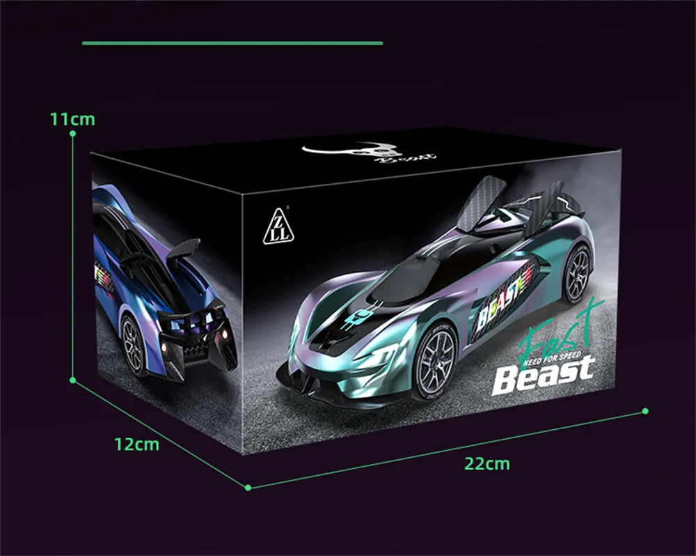 ZLL SG208 PRO RTR 1/24 2.4G 4WD Drift RC Car Haute Vitesse Rotation 360° Musique Cascade Lumière LED Sur Route Véhicules De Course Modèles Jouets