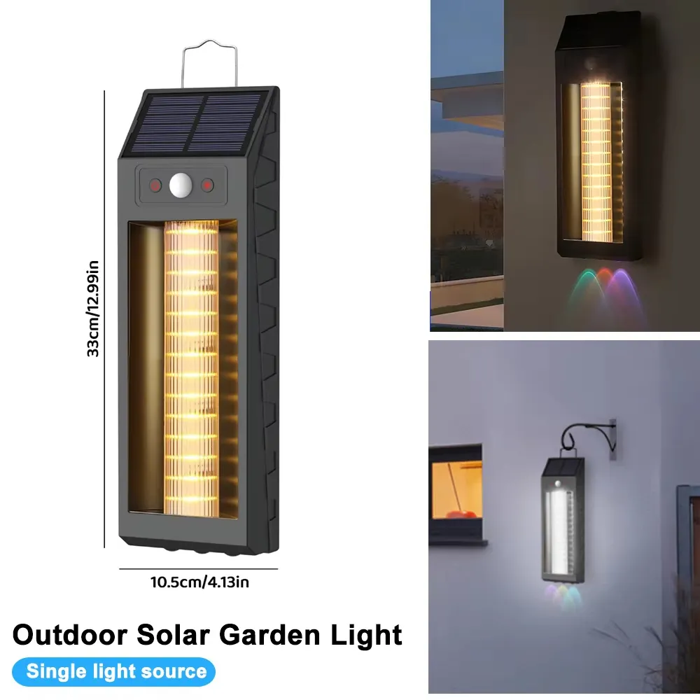 Elfeland LED Motion Sensor Solar Wall Light Waterproof Dual White & RGB Wash 400lm Front Door Decoration Solar Lamp