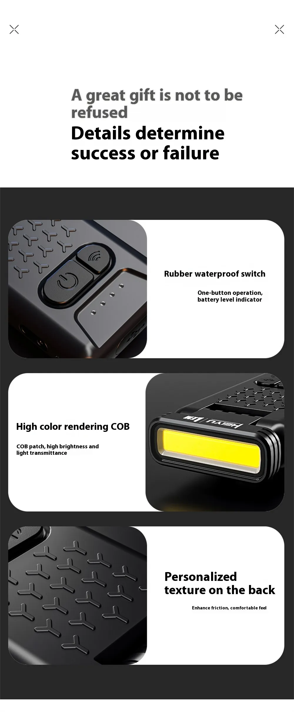 LED Clip on Cap Lights USB Rechargeable Cap Flashlight Clip Waterproof Ultra Bright Hat Flashlight Headlamp for Fishing Camping