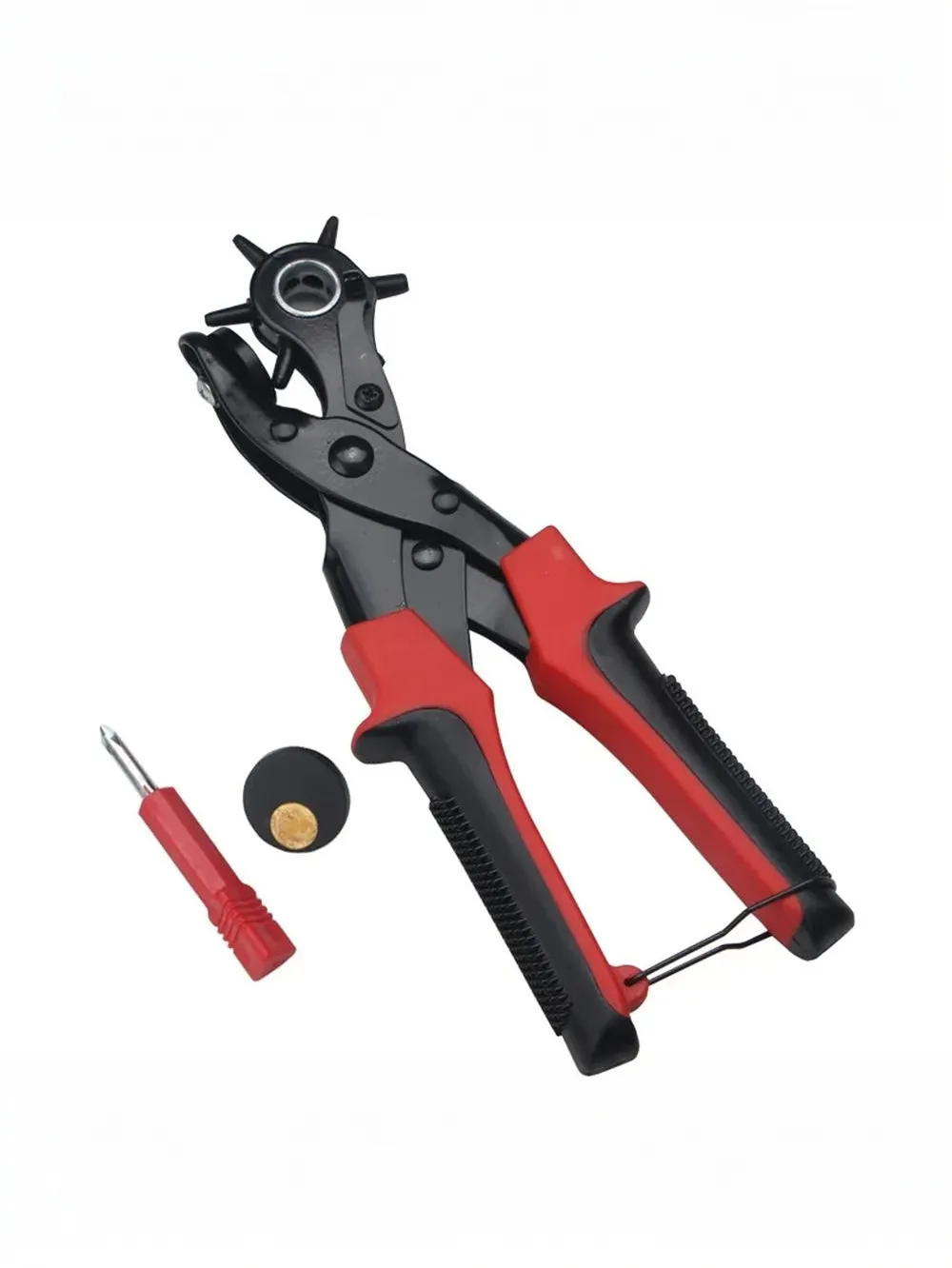 Versatile Belt Hole Punch Tool for Leather Plastic Paper and Cards with 6 Adjustable Sizes