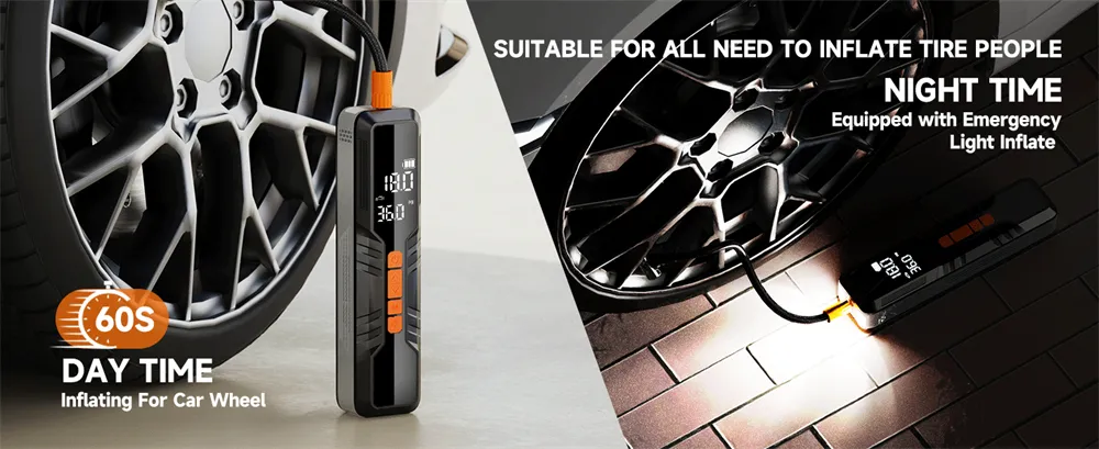 Portable Air Compressor 150PSI Rechargeable 10000mAh Tire Inflator Fast Inflation 5 Modes Digital Gauge LED Light for Car Bike Motorcycle Ball Camping Travel Accessories Portable Air Compressor 150PSI Rechargeable 10000mAh Tire Inflator Fast Inflation 5 Modes Digital Gauge LED Light for Car Bike Motorcycle Ball Camping Travel Accessories